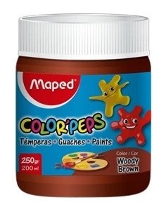 Tempera Maped Pote 250 Gr Marron