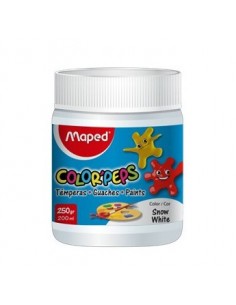 Tempera Maped Pote 250 Gr Blanco
