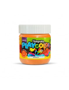 Tempera Playcolor Pote 250 Gr Naranja