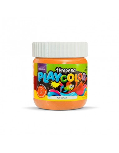 Tempera Playcolor Pote 250 Gr Naranja