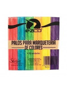 Palos Para Marqueteria Ezco Colores Surtidos Tipo Palitos...