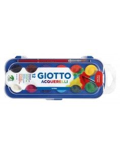 Acuarelas Giotto 12 Colores Bandeja + Pincel