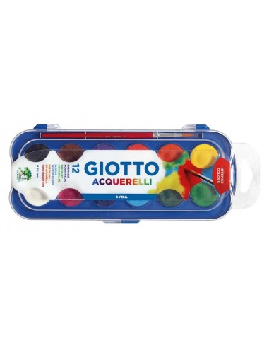 Acuarelas Giotto 12 Colores Bandeja + Pincel