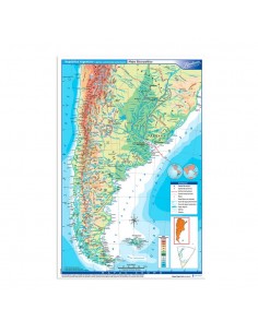 Mapa Argentina Fisico Politico N3 Alfa