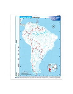Mapa America Del Sur Politico N3 Alfa