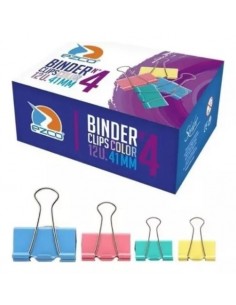 Binder Clip Ezco Color N4 41 Mm X Unidad