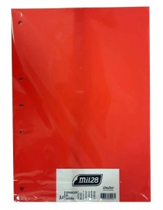 Separadores Mil28 De Materias A4 Rojo X 25 Hjs