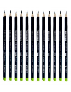 Lapiz Grafito De Madera Triangular Negro Hb Pizzini...