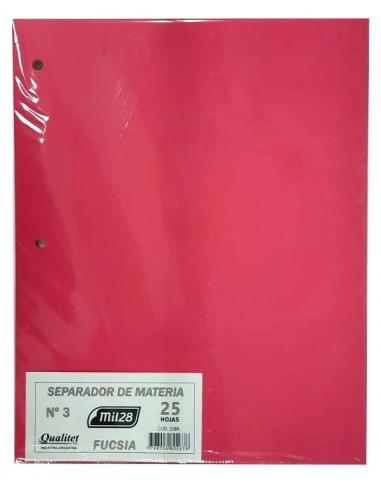 Separadores Mil28 De Materias N3 Fucsia
