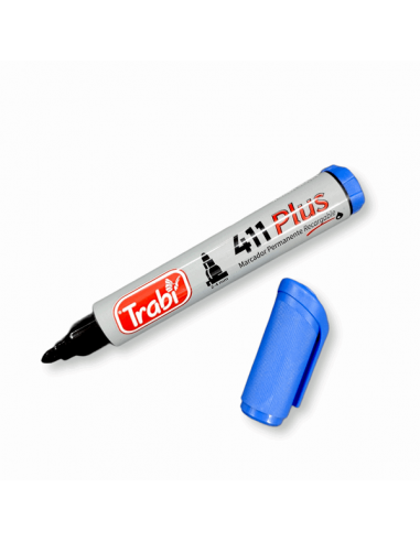 Marcador Trabi Recargable 411 Azul