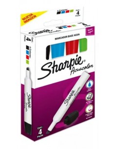 Marcador Sharpie Acuacolor X 4