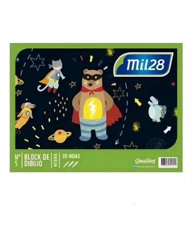 Block De Dibujo Mil28 Negro N5