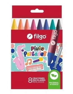 Crayones Filgo Escolares Perlados X 8