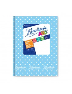 Cuaderno Rivadavia Rayado Monitor 16x21 Lunares Celeste...