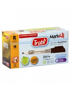 Marcador Trabi Mark All Negro Punta Redonda