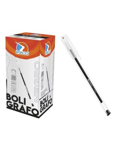 Boligrafo Ezco 1 Mm Negro Txt