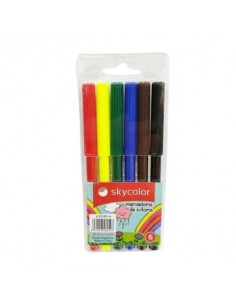 Marcador Skycolor X 6 Colores Surtidos