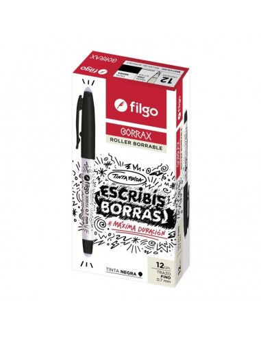 Roller Gel Filgo Borrable Borrax Negro