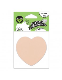 Notas Autoadhesivas Pizzini Forma Corazon 70 X 70 Mm 50...