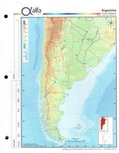 Mapa Argentina Fisico Politico N6 Alfa