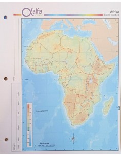 Mapa Africa Fisico Politico N6 Alfa