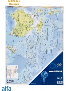 Mapa Oceania Fisico Politico N6 Alfa