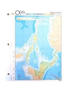 Mapa America Central Fisico Politico N6 Alfa
