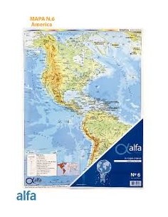 Mapa America Del Norte Fisico Politico N6 Alfa