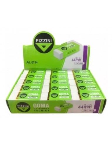 Goma De Borrar Tecnica Largo 44 Mm Blanca Gt44...