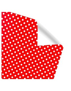 Papel Para Forrar Lunares Rojo