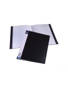Carpeta Luma Con Folios A4 Tapa Negra X 30 Folios