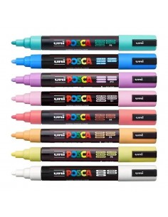 Marcador Posca Pc 5m X 8 Colores Pastel