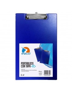 Porta Block Ezco Con Tapa Oficio Azul