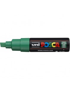 Marcador Posca Pc-8k Punta Chanfle Green