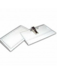 Porta Credencial Plastico Ezco ( 5,5  X 9,5 Cm Con Broche...