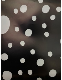 Papel Para Forrar Negro Con Lunares Blancos