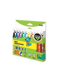 Maxi Marcadores Pizzini P/conica Lavables 6 Colores