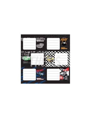 Etiqueta Mooving 1301140 Rapido Y Furioso