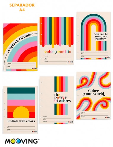 Separadores Mooving A4 Rainbow 1102251