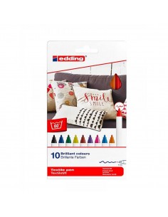 Marcador Edding Textil E4600/10 Set X 10 Finos