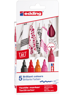 Marcador Edding Textil E4500/5  Set X 5