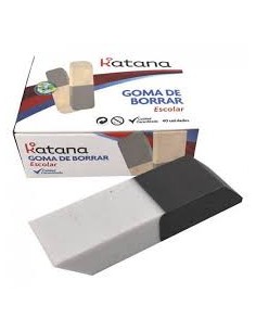 Goma De Borrar Gris Y Blanca Katana