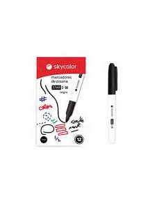 Marcador Skycolor Star S-66 Para Pizarra Fino Negro