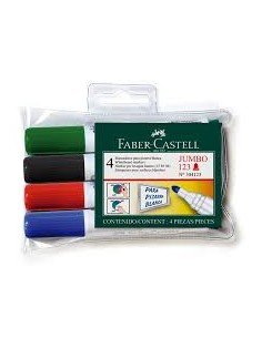 Marcador Faber-castell Grip Marker Pizarra X 4 Colores