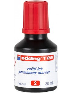 Tinta Edding T25n Marcador Permanente Rojo Goteo