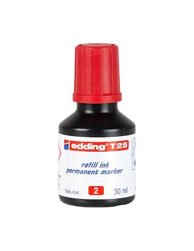 Tinta Edding T25n Marcador Permanente Rojo Goteo