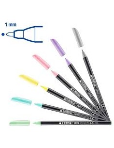 Marcador Edding Fino Pastel E1200pset X 6