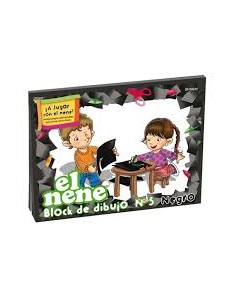 Block De Dibujo El Nene N5 Negro 210534 X 24 Hjs