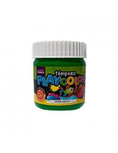 Tempera Playcolor Pote 250 Gr Verde Medio