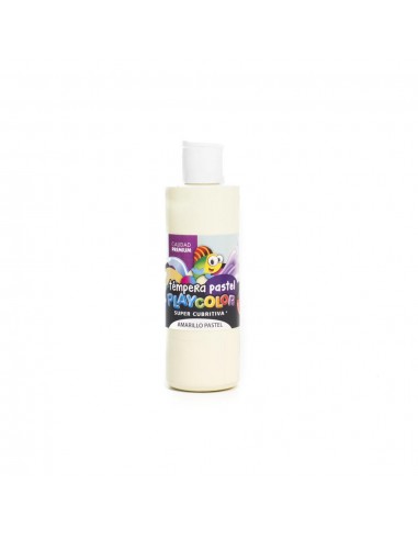 Tempera Playcolor Pote 250 Gr Amarillo Pastel